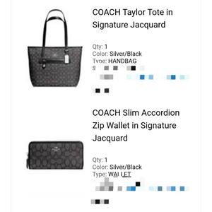 Coach Purse and Wallet Bundle